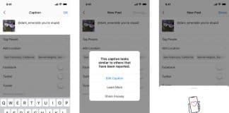 Instagram ќе ги известува корисниците дека насловот на нивната објава може да се смета за навредлив