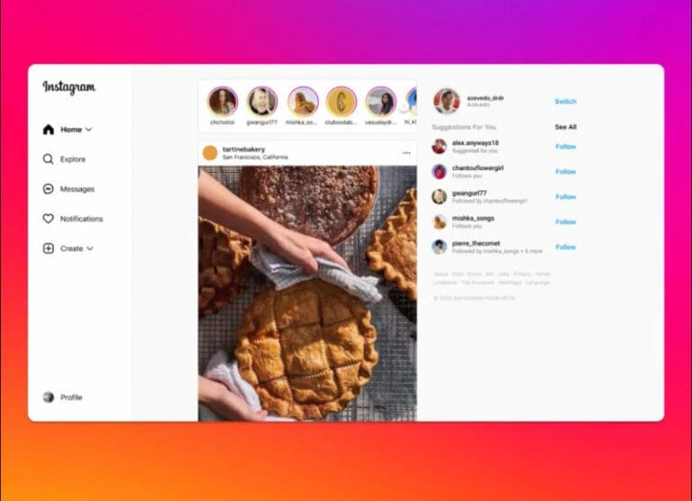 Официјално пуштен новиот дизајн на Instagram на десктоп